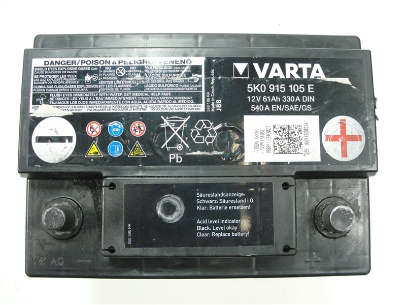 VW GOLF 6 JETTA BATTERIA accumulatore 61ah 330a 12v 5k0915105e/15234 eBay