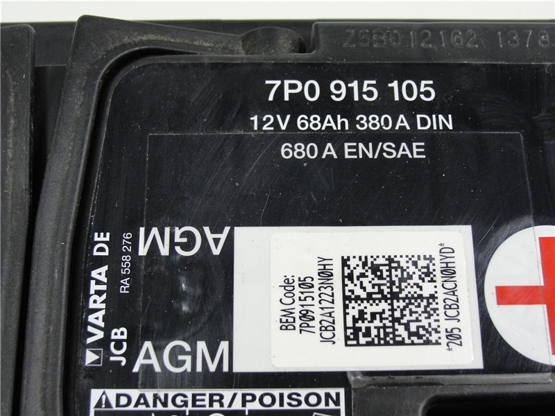 VW VARTA Batterie Akku AGM Vlies Autobatterie 68Ah 380A 7P0915105 /29062